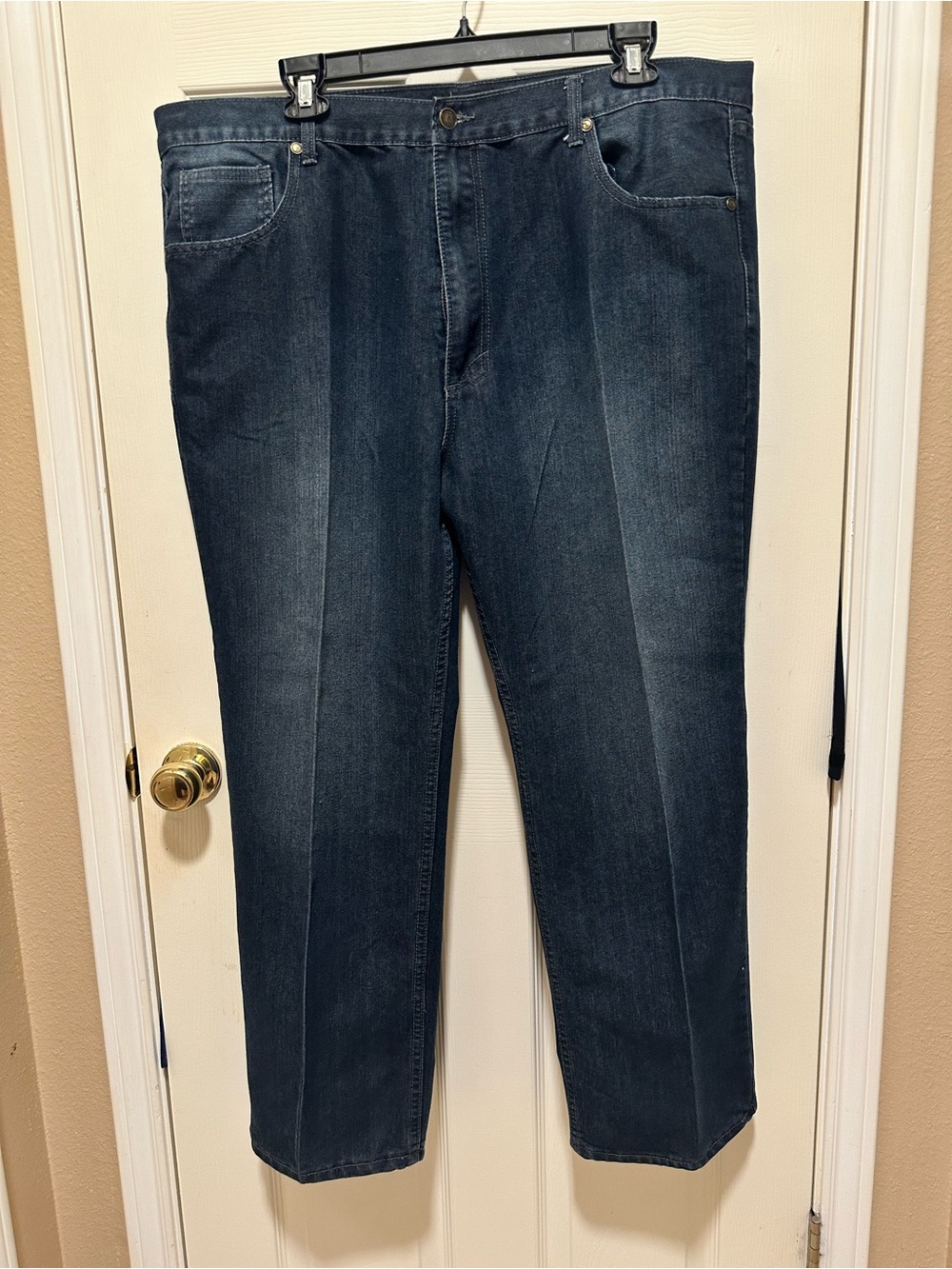 London Fog Men's Straight-Leg Dark Blue Jeans